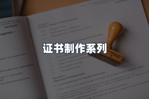 证书制作系列